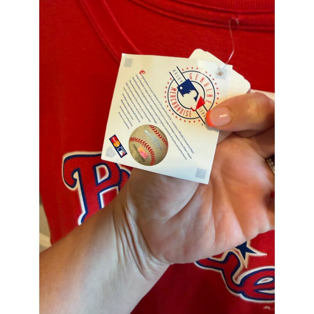 Philadelphia Phillies Aaron Nola Red Name Number Youth T-Shirt 27 MLB Sz M - Picture 4 of 9